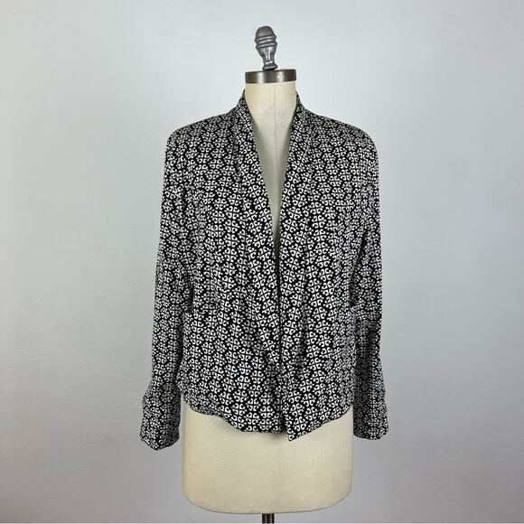 Feathers By Tolani Pattern Open Front Cardigan Jacket - Picture 1 of 8